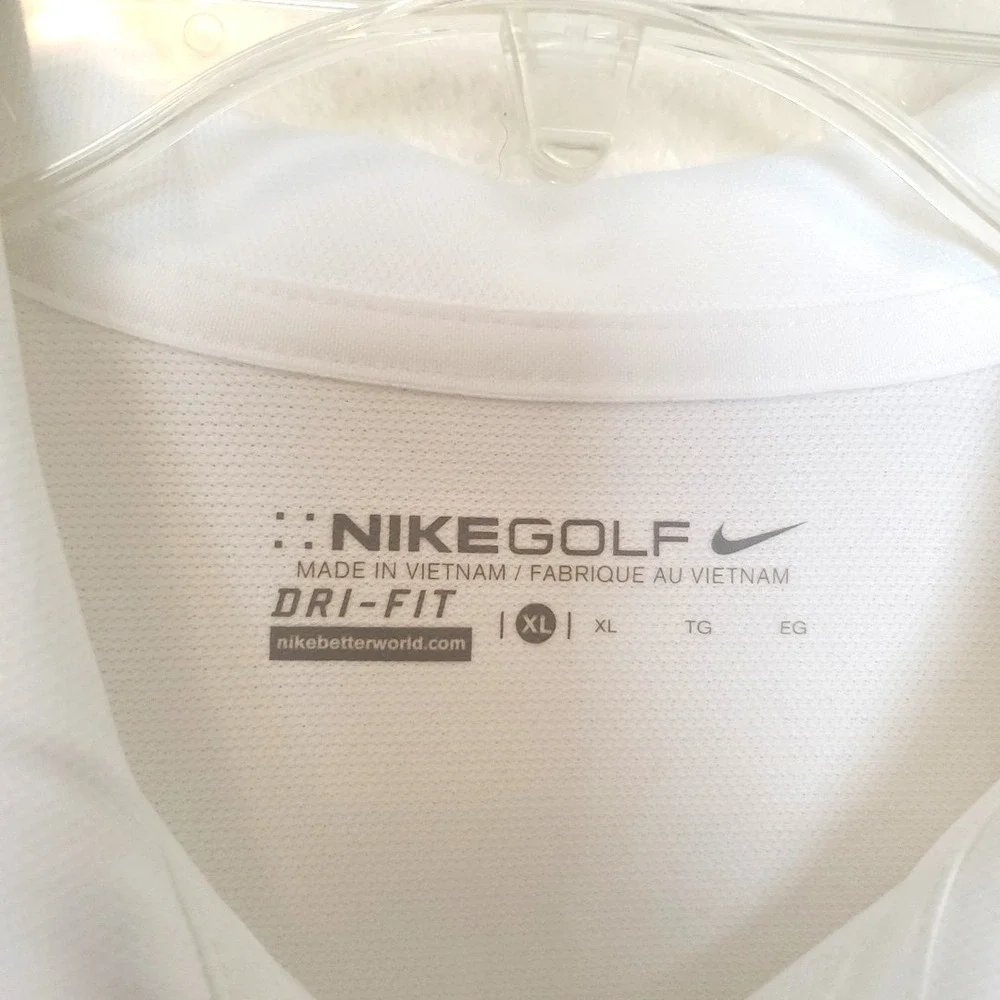 Nike Golf Womens Dri-FIT Polo Shirt White Short Sleeve XL 746100-100